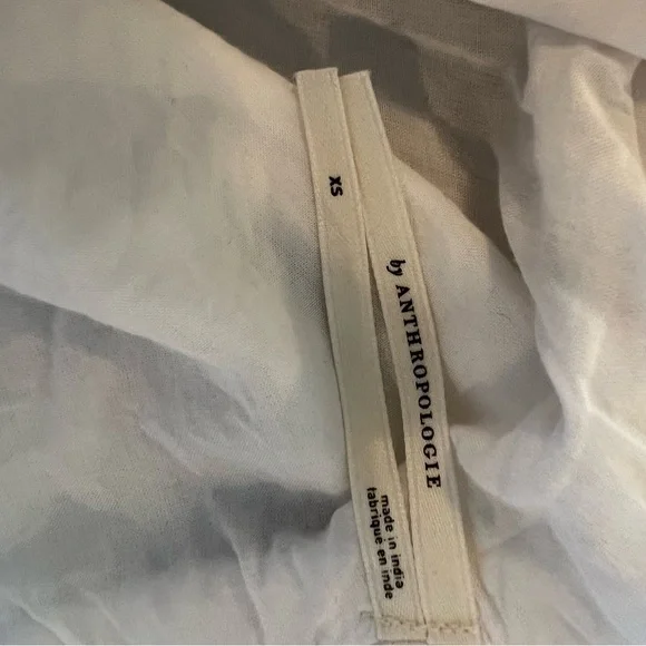 anthropologie bow ruffle-sleeve babydoll blouse size XS, elegant feminine zipper - Picture 7 of 10